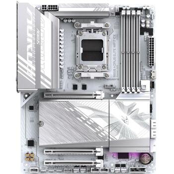 Gigabyte Mātesplate B850 A ELITE WF7 ICE, 14+2+2 fāzes, DDR5 4 DIMM, PCIe 5.0 x16, M.2 Gen5, Wi-Fi 7, 2.5GbE LAN (B850 A ELITE WF7 ICE 1.1)