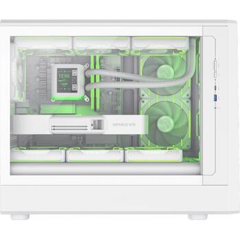 Gamemax Korpuss CLAW 360 WH, 4, M-ATX, 1 x USB 3.0, 1 x USB-C, 1 x austiņas, 175mm CPU dzesētājs (CLAW 360 WH)