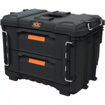 Keter ROC Pro Gear 2 Drawers Unit XL 30212781, 56,5x37,5x41,3cm, 2 dziļas atvilktnes, savienojams, slēdzama aizdare (30212781)