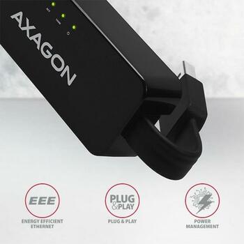 Axagon Сетевой адаптер ADE-XR 10/100Mbit, USB 2.0, Ethernet, 1 RJ-45 порт, Realtek RTL8152, черный (ADE-XR)