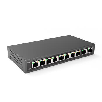 Ruijie RG-ES110D-P 8-портовый PoE+ коммутатор, 10/100Mbps, 6кВ, 5.6Gbps, 110W, черный (RG-ES110D-P)