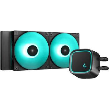 Deepcool CPU šķidrumu dzesētājs LE500 R-LE500-BKLNMG-G-1, 85.85 CFM, 32.9 dBA, 2 ventilatori, 415 mm caurules (R-LE500-BKLNMG-G-1)