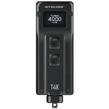 Nitecore T4K, Фонарик на ключах, 4 x CREE XP-L2 V6 LED, 4000 лм, 1 лм, 1 м, IP54, 1000 мАч, USB зарядка, 5 уровней мощности (T4K)