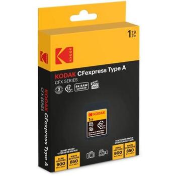 Kodak CFexpress Type A 1 Tb EKMCFXA1TK, 1000GB, 900MB/s, 850MB/s, VPG 200, Тип A CFexpress (EKMCFXA1TK)
