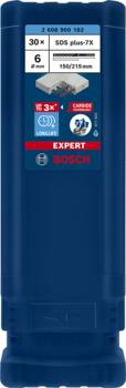 Triecienurbis SDS plus-7X 6x150x215mm, 30 gab., Perforatora urbjiem EXPERT SDS PLUS-7X TRIECIENURBIS PERFORATORIEM, 2608900182, BOSCH (2608900182)