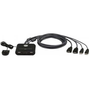 Aten 2-Port USB FHD HDMI KVM переключатель CS22HF-AT, 2 x KVM / USB, DC 5 V, USB питание, пластиковый корпус (CS22HF-AT)