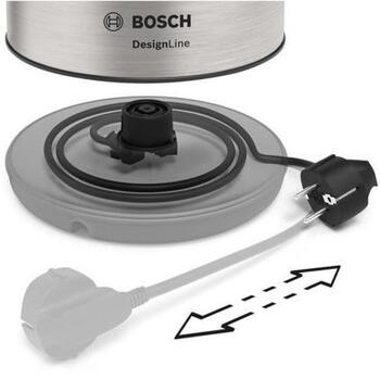 Bosch Электрический чайник TWK3P420, 2400 Вт, 1.7 л, нержавеющая сталь, 360° поворотная база, автоматическое отключение (TWK3P420)