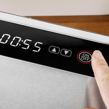 Gastroback Сушилка для фруктов 46604, 400W, 20-90°C, 5 нержавеющих стальных поддонов, 24ч таймер, сенсорная панель (46604)