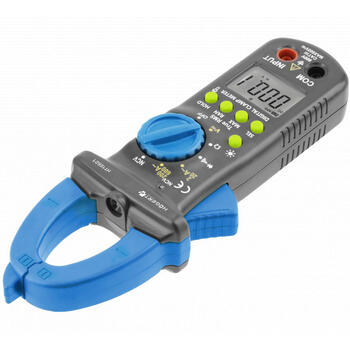 Hogert HT1E621 универсальный токоизмерительные клещи, 600В, 600А, 60МОм, TRUE RMS, NCV, DATA HOLD, ЖК-подсветка, фонарик, 3xAAA (HT1E621)
