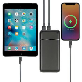 Rivacase Power Bank VA2102 BLACK, 20000 мАч, 22.5 Вт, 2x USB Type-A, 1x USB Type-C, светодиодный индикатор (VA2102 BLACK)
