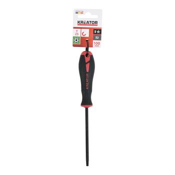 Kreator skrūvgriezis Torx KRTH21108, 100mm, T25, S2 tērauds, magnētisks uzgalis, pretizslīdēšanas rokturis, cilpa (KRTH21108)