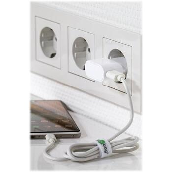 Goobay Зарядное устройство для телефона 44948, 5 Вт, 5 В, 1 А, 1x USB 2.0 порт A, AC 100-240 В, белый (44948)