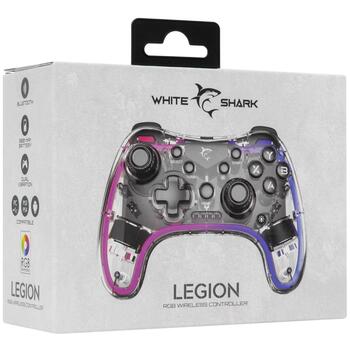 White Shark GPW-8039 LEGION беспроводной геймпад, 800 мАч, 19 кнопок, Bluetooth 5.0, 8-10 м, 2-2,5 ч зарядка, пластик (GPW-8039)