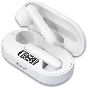 Tellur Беспроводные наушники TLL511411, 44г, белые, Bluetooth 5.0, 2.5ч время воспроизведения, 300mAh зарядный кейс (TLL511411)