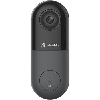 Tellur Умный WiFi Видеодомофон TLL331251, 1080P, 2MP, IP54, 130°, 30fps, 2.4GHz, двусторонняя аудиосвязь (TLL331251)