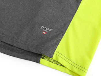 Pesso Breeze T-krekls MP205_G-2XL, 2XL, pelēks/dzeltens, 92% terilēns/8% spandekss, 95% poliesteris/5% spandekss, ātri žūstošs (MP205_G-2XL)