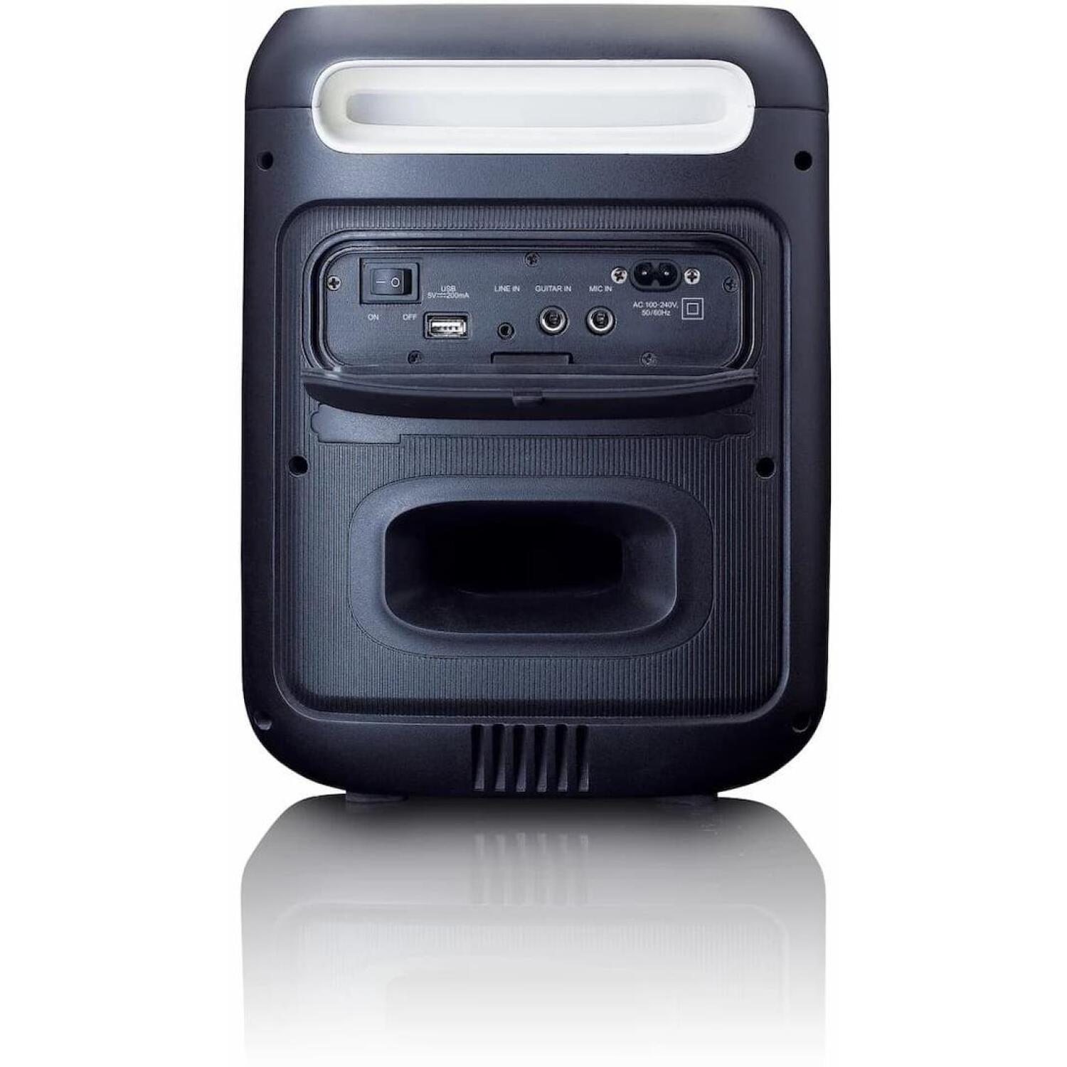 Lenco PA-101BK Bluetooth-колонка, 100 Вт RMS, IPX4, 14 ч, LED, TWS, микрофон, USB (PA-101BK)