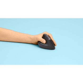 Logitech USB оптическая беспроводная вертикальная мышь/черная Lift 910-006474, 4000 DPI, 4 кнопки, RF беспроводная + Bluetooth (910-006474)