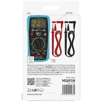Emos Мультиметр MD-410 M3691N, 168 × 83 × 35 мм, 20 мА – 10 А AC, 20 мА – 10 А DC, 200 мВ – 300 В AC, 200 мВ – 300 В DC (M3691N)
