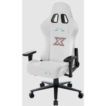 Onex Игровое кресло ONEX-STC-X-P-W, 125кг, 90°–135°, 65мм, 5 роликов, белый, эргономичное, металлический каркас, механизм бабочка (ONEX-STC-X-P-W)