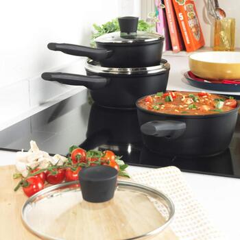 Russell Hobbs Кастрюля RH03258EU7, 16см, алюминий, крышка, электрическая, газовая, стеклокерамика, индукция, Thermo-Spot (RH03258EU7)