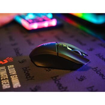 A4Tech Игровая мышь A4TMYS47696, 12000 CPI, 300 IPS, 8 кнопок, RGB подсветка, беспроводная, USB зарядка (A4TMYS47696)