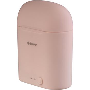 Denver Беспроводные наушники TWE-46 Rose 111191120290, Bluetooth V5.0, 10м, 40mAh x2, 400mAh, 30ч в режиме ожидания (111191120290)