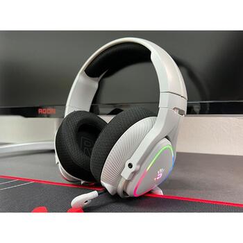 A4Tech Наушники A4Tech Bloody MR710 A4TSLU47752, 1200 мАч, 65ч, 20Гц-20кГц, 50мм, 16Ω, Bluetooth 5.3, USB-C (A4TSLU47752)