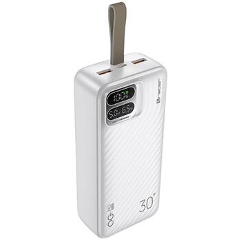 Tracer Power Bank TRABAT47506, 30000 мАч, 65 Вт, 1 x USB-C, 2 x USB-A, PD/QC 3.0, быстрая зарядка (TRABAT47506)