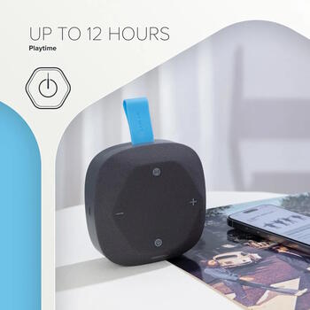 Портативная Bluetooth колонка мощностью 8 Вт и защитой от воды IPX5 HEXAGON 10 TWS Чёрная Зелёная CNE-CBTSP10BG CANYON (CNE-CBTSP10BG)