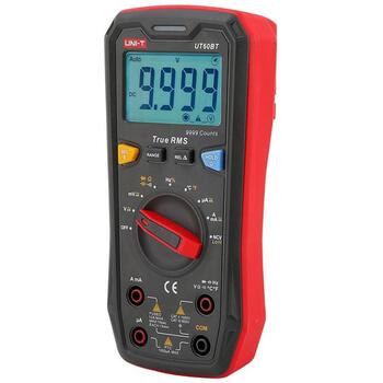 Uni-T Цифровой мультиметр UT60BT, 9999 отсчетов, 1000 В AC/DC, 10 А AC/DC, 100 МΩ сопротивление, Bluetooth, индикатор заряда (UT60BT)