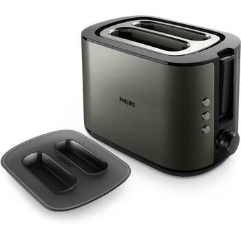 Philips Tosteris HD2651/80, 1050 W, 230 V, 50-60 Hz, 2 šķēles, Titāna krāsa, Metāla korpuss, 8 brūnināšanas līmeņi (HD2651/80)