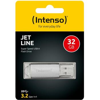 Intenso USB флеш-накопитель 3541490 64 ГБ, USB 3.2 Gen 1, Скорость чтения 70 МБ/с, Алюминиевый корпус, Серебристый (3541490)