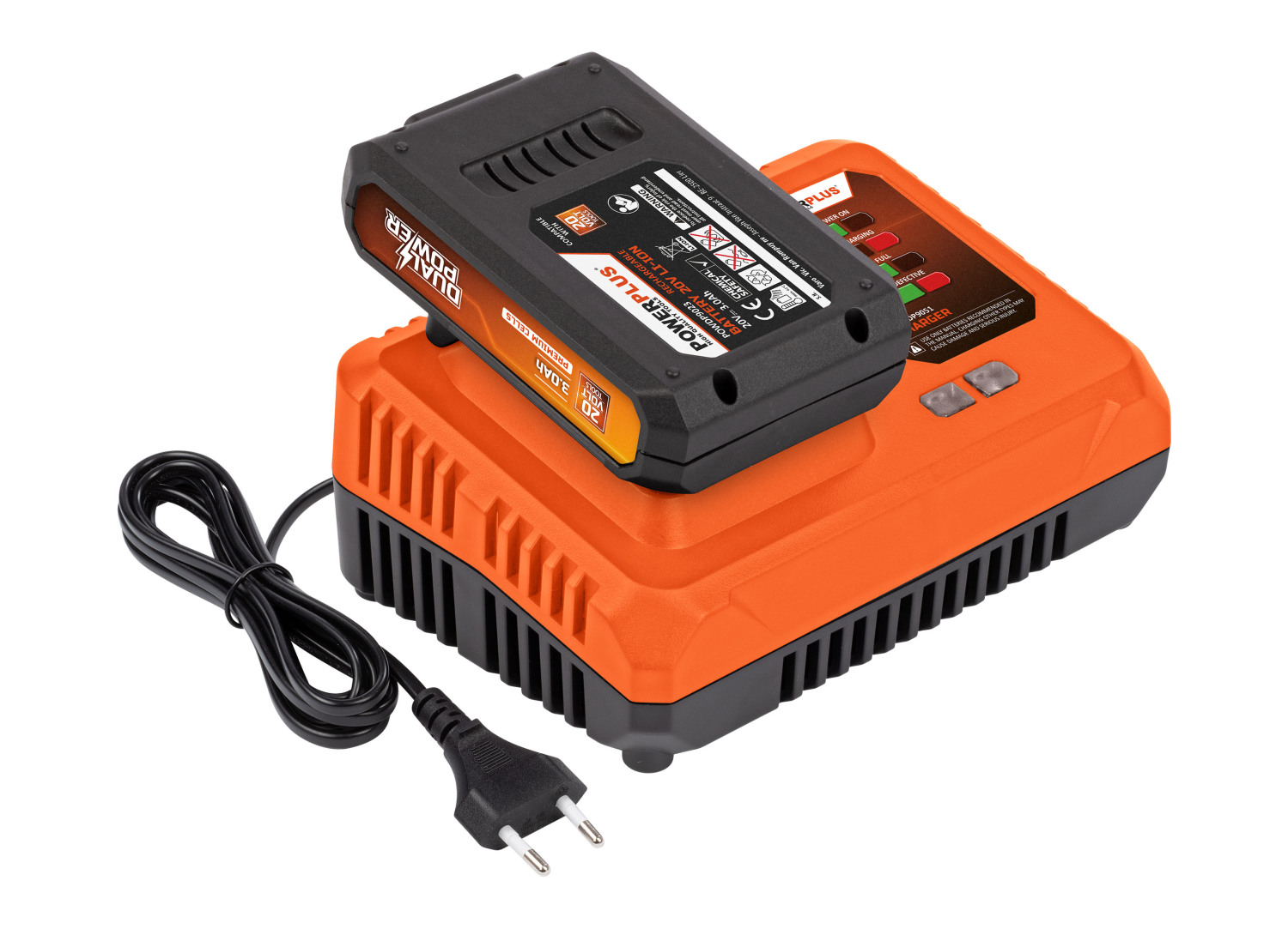 Akumulators 20V instrumentu barošanai 3.0Ah Li-Ion saderīgs ar 20V Powerplus instrumentiem POWDP9023 Powerplus (POWDP9023)