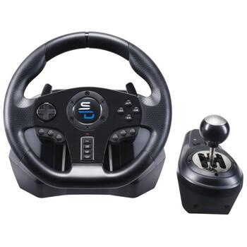 Subsonic Игровое рулевое колесо GS 850X Pro Sport SA5627-NG, 270 градусов, 28 см, 3 педали, PS4, XBOX ONE, X/S, вибрация, присоски (SA5627-NG)