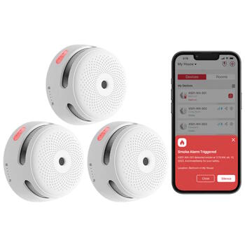 Датчик дыма X-Sense XS01-WX с Wi-Fi, совместим с Tuya, со звуковыми и визуальными оповещениями – белый (XS01-WX)