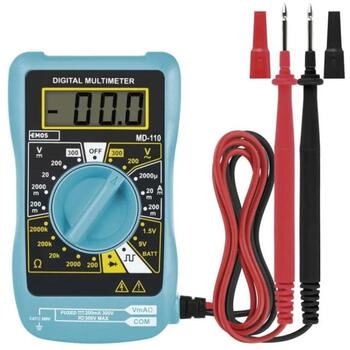 Emos Мультиметр MD-110 M0320N, 2000 µA – 200 mA, 200 mV – 300 V, 200 – 300 V, 200 Ohm – 2 MOhm, 3,5 цифровой дисплей, тест диодов (M0320N)
