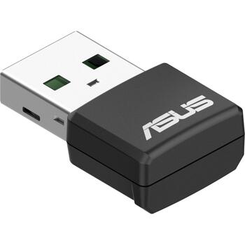 Asus Беспроводной сетевой адаптер USB-AX55NANO, 1800Mbit/s, 2,4GHz, 5GHz, WPA3, USB-A 2.0, внутренняя антенна (USB-AX55NANO)