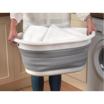 Beldray LA034816FPEU7 Collapsible Laundry Basket 28L White/Grey (LA034816FPEU7)