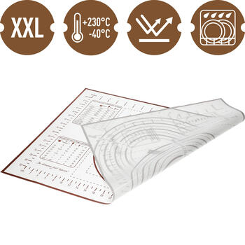 Browin Silikona paklājiņš 780000, 60x40cm, 0.4mm, -40 līdz +230°C, ar trafaretiem un kulinārijas kalkulatoru (780000)