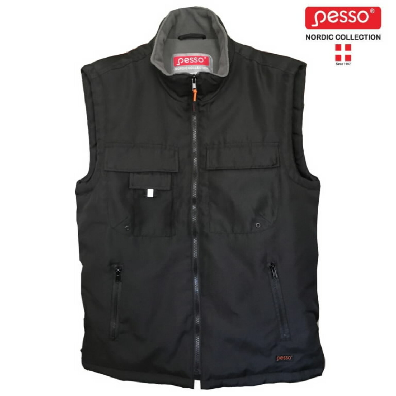 Siltināta veste, Pesso, LSPJN-M, melna, M (LSPJN-M)