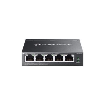TP-LINK Omada ES205GP управляемый коммутатор, 5x Gigabit RJ45, 4x PoE+, 65W, 10 Gbps, без вентилятора (ES205GP)