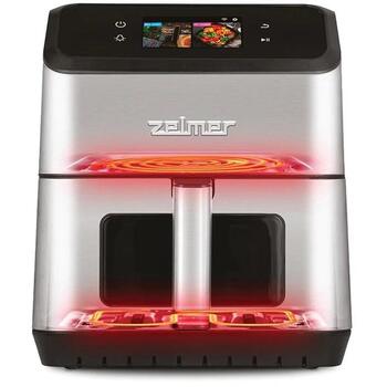 Zelmer gaisa fritieris ZAF6555 72807115P, 1800W, 6.5l, 15 programmas, skārienekrāns, plastmasa, nerūsējošais tērauds (72807115P)