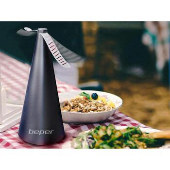 Beper Настольный вентилятор P206ZAN300, 0.5W, USB / 2x AA, 8x8x24cm, отпугиватель насекомых (P206ZAN300)