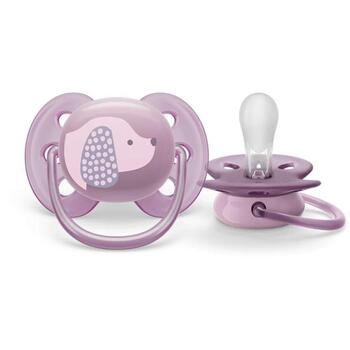 Philips Avent Ultra soft DECO пустышка SCF092/05, 6-18M, 1 шт., для девочек, ортодонтическая, силикон (SCF092/05)