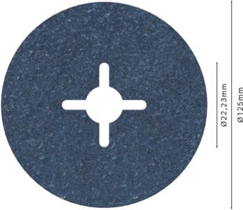 Fiber disks BestforMetal D=125 mm,K 36,1 gab., Mazām leņķa slīpmašīnām PRO R574 ŠĶIEDRU DISKS, 2608607255, BOSCH (2608607255)