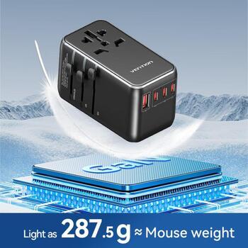 Adapter with Vention 100W charger 1xUSB-A 3xUSB-C (FJGB0)