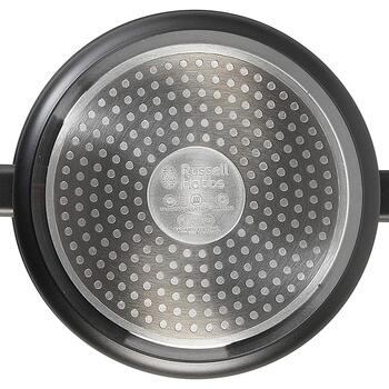 Russell Hobbs Перламутровая кастрюля RH01712EU, 20см, алюминий, матовый серый, 10см, с крышкой, можно мыть в посудомоечной машине (RH01712EU)