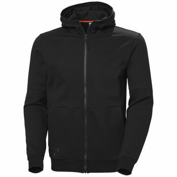 Helly Hansen Куртка Evo Zip 79345_991-XL, XL, черная, 330g/m², 71% хлопок, 27% полиэстер, 2% эластан, с капюшоном, молнии YKK (79345_991-XL)