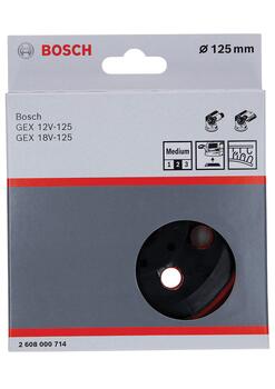 Gumijas slīpšķīvis D 125 8 caurumi, vidējs, Ekscentra slīpmašīnām SLĪPĒŠANAS PAMATNE AR 8 ATVERĒM, 2608000714, BOSCH (2608000714)